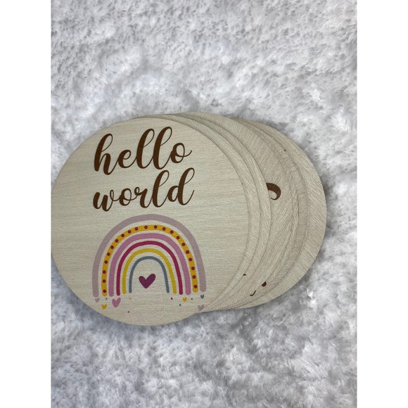 Rainbow Milestone Discs, Baby Age Milestone Marker Keepsake & Photo Boho… - Picture 7 of 7